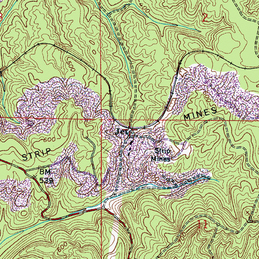 Topographic Map of Jet, AL