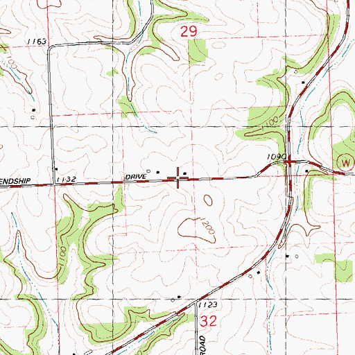 Topographic Map of Friendship School, WI