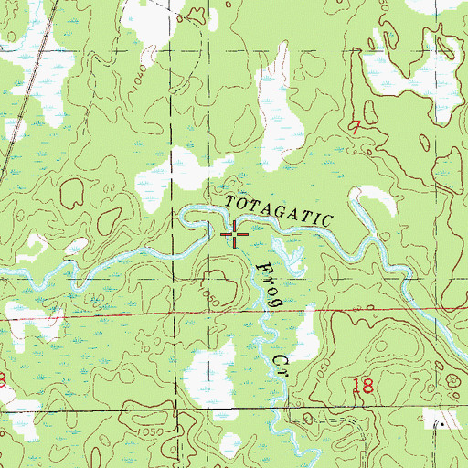Topographic Map of Frog Creek, WI