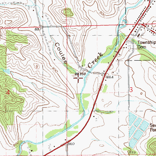 Topographic Map of Fuller Coulee, WI