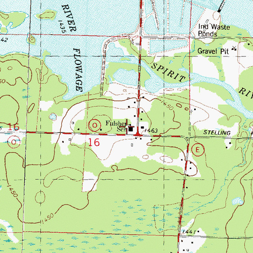 Topographic Map of Fulsher School, WI