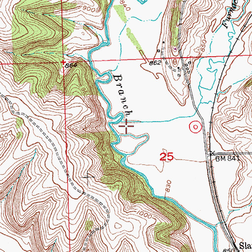 Topographic Map of Furnace Creek, WI