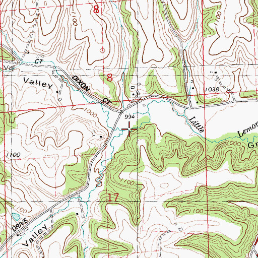 Topographic Map of Gammerdinger Valley, WI