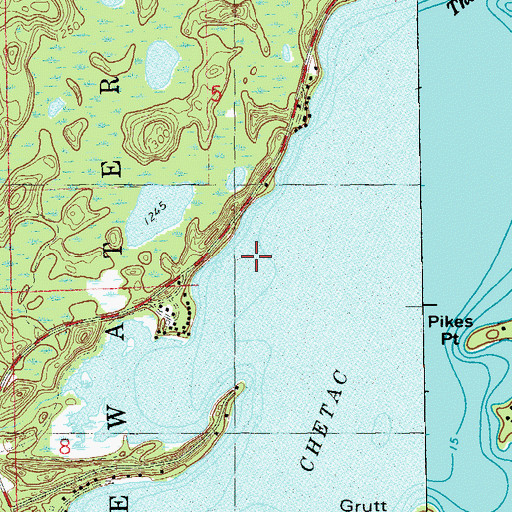 Topographic Map of Garbutt Island, WI