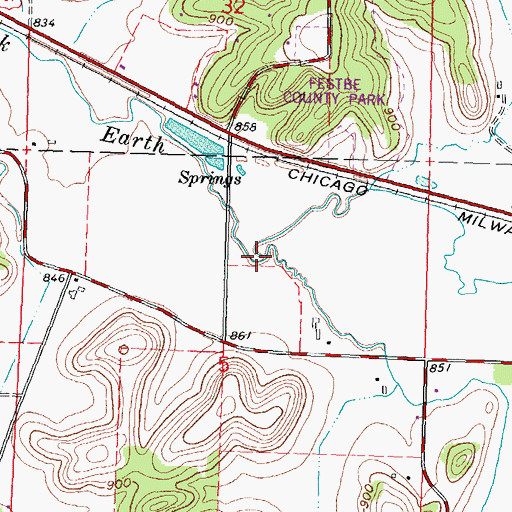 Topographic Map of Garfoot Creek, WI