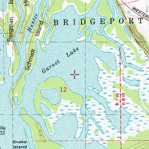 Topographic Map of Garnet Lake, WI