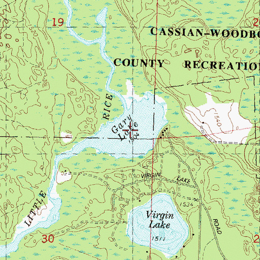Topographic Map of Gary Lake, WI
