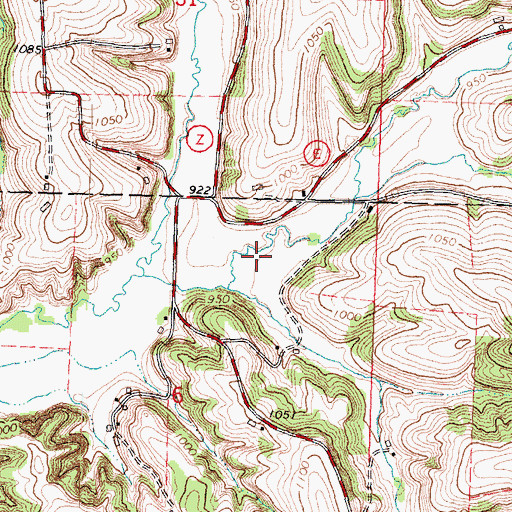 Topographic Map of German Valley, WI