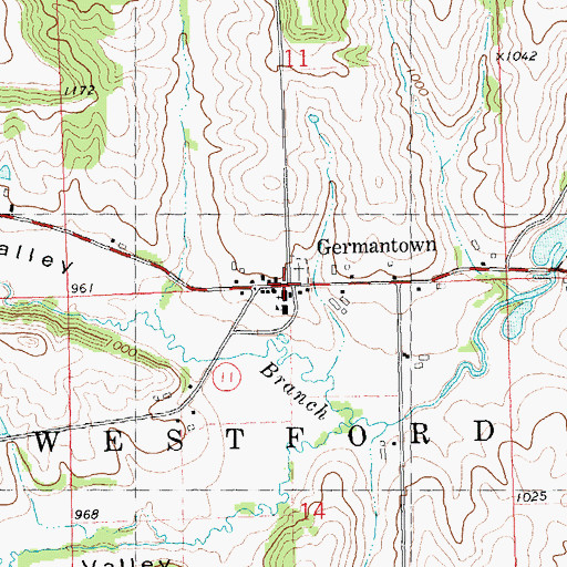 Topographic Map of Germantown, WI