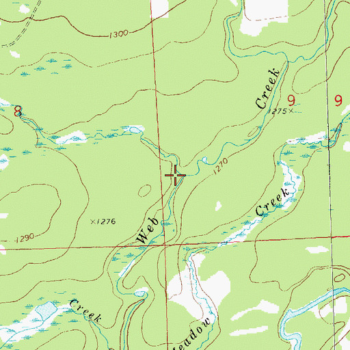 Topographic Map of Gilbert Creek, WI