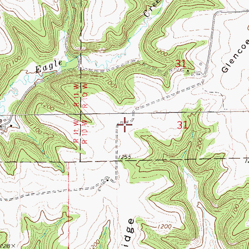 Topographic Map of Glencoe Ridge, WI