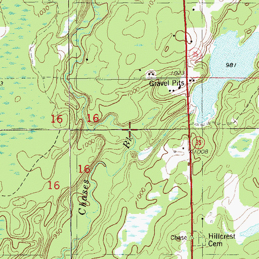Topographic Map of Glendenning Creek, WI