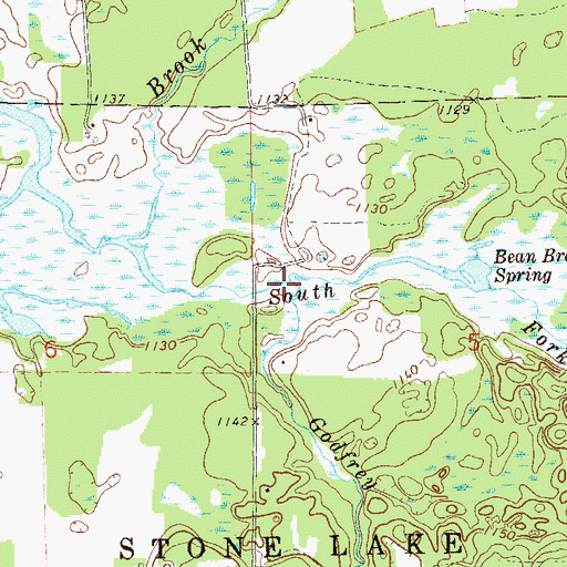 Topographic Map of Godfrey Creek, WI