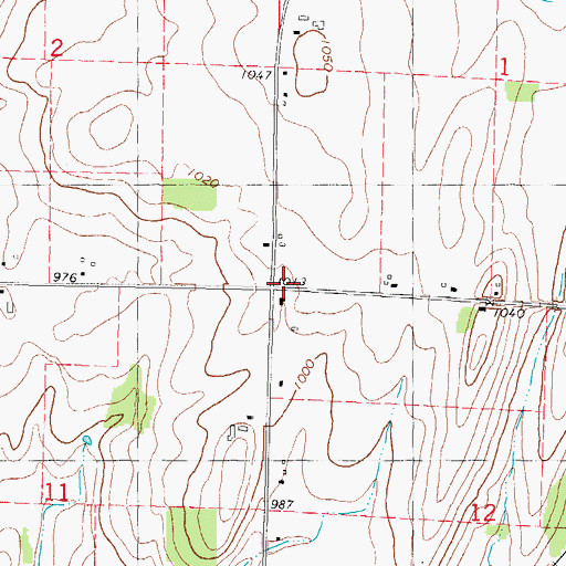 Topographic Map of Golden Grove School, WI