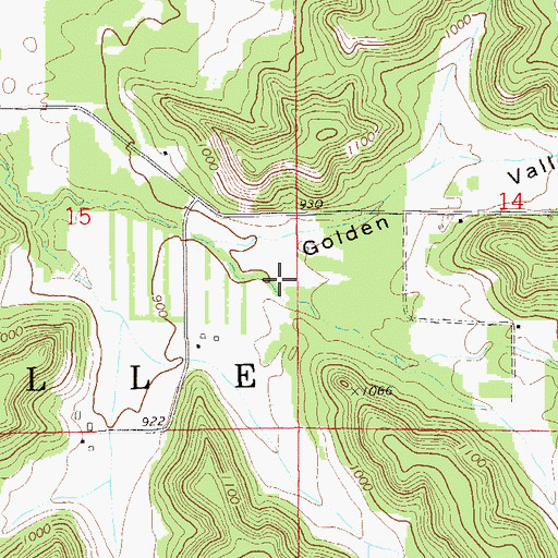 Topographic Map of Golden Valley, WI