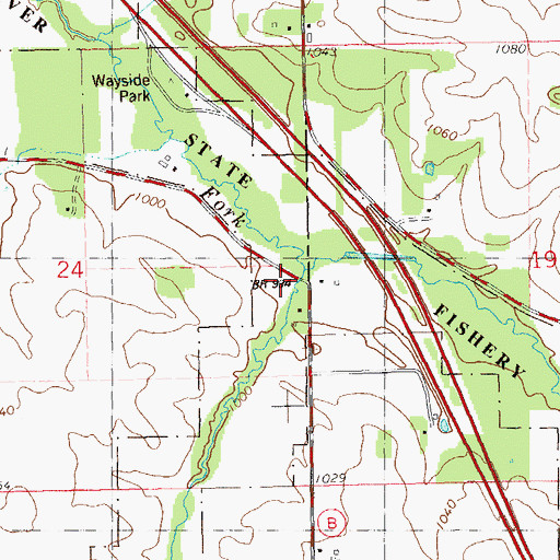 Topographic Map of Golden Valley, WI