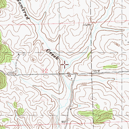 Topographic Map of Gomsrud Creek, WI