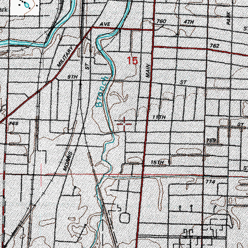 Topographic Map of Riverside Elementary School, WI