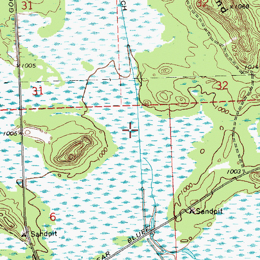 Topographic Map of Goodyear Ditch, WI