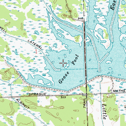 Topographic Map of Goose Pool, WI
