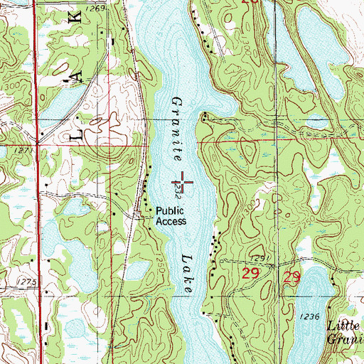 Topographic Map of Granite Lake, WI