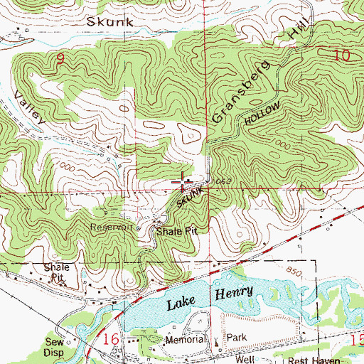 Topographic Map of Gransberg Hill, WI