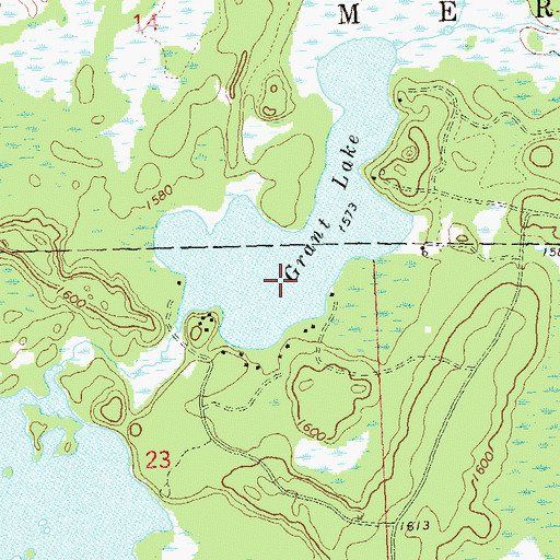 Topographic Map of Grant Lake, WI
