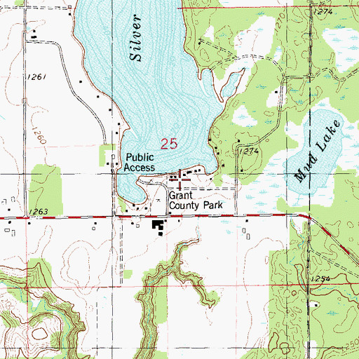 Topographic Map of Grant Park, WI