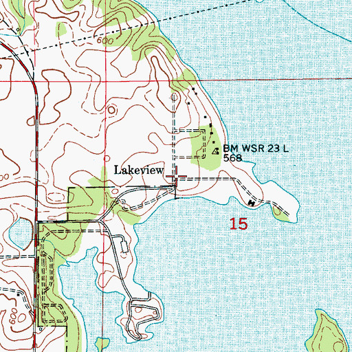 Topographic Map of Lakeview, AL