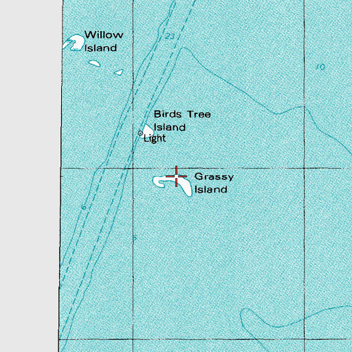 Topographic Map of Grassy Island, WI
