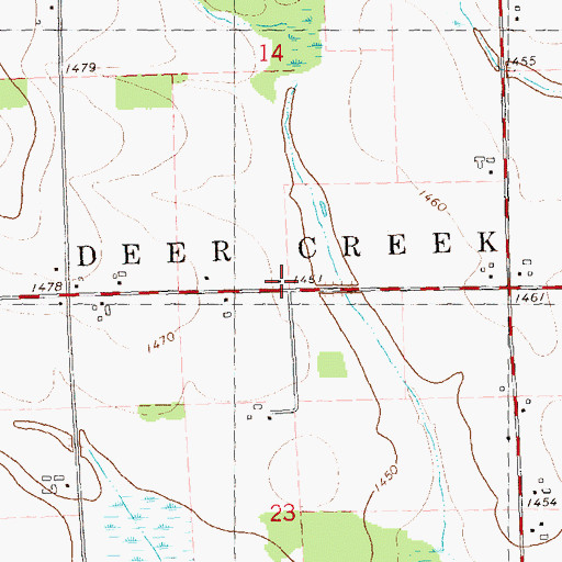 Topographic Map of Green Acre School, WI