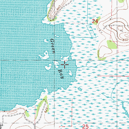 Topographic Map of Green Bay, WI