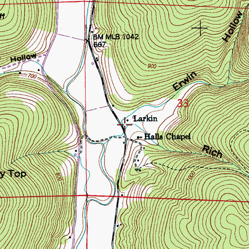 Topographic Map of Larkin, AL