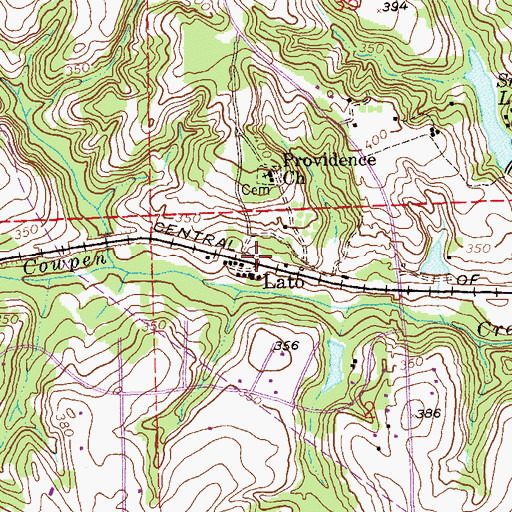 Topographic Map of Lato, AL