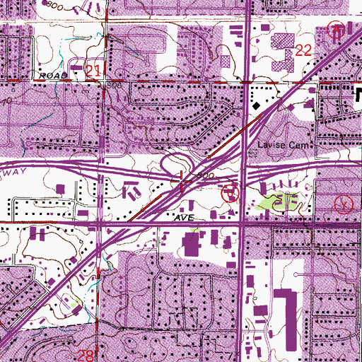Topographic Map of Greenfield, WI
