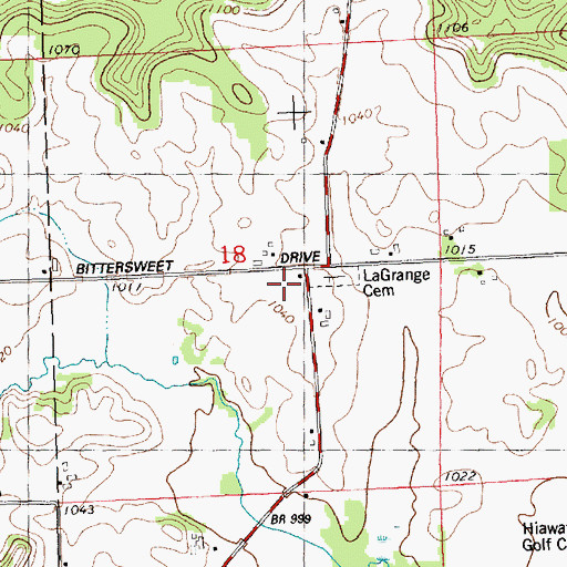 Topographic Map of Greenfield School, WI