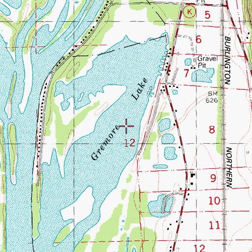 Topographic Map of Gremore Lake, WI