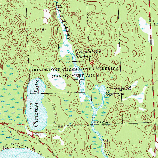 Topographic Map of Grindstone Creek State Wildlife Management Area, WI