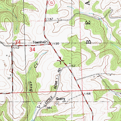 Topographic Map of Grove School, WI