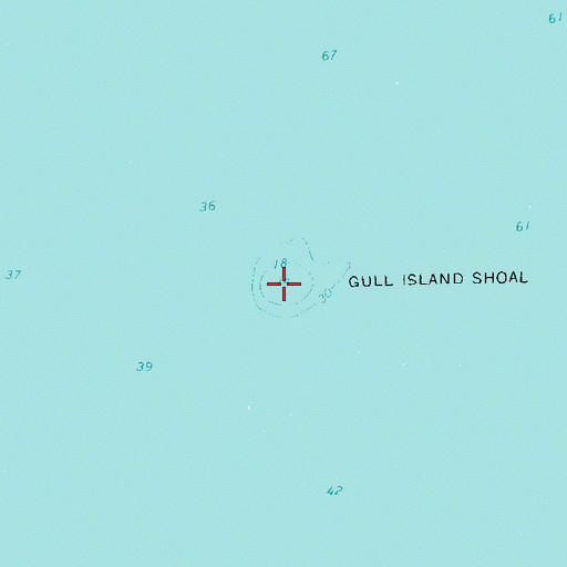 Topographic Map of Gull Island Shoal, WI