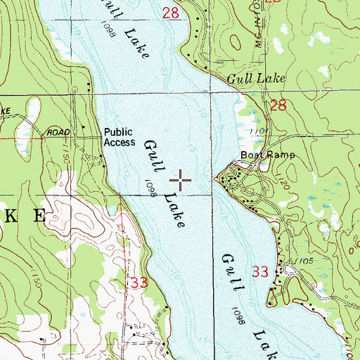 Topographic Map of Gull Lake, WI