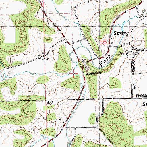Topographic Map of Gunderson Valley, WI
