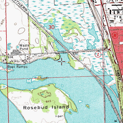 Topographic Map of Halfway Creek, WI