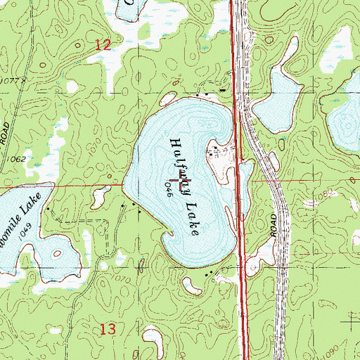 Topographic Map of Two Mile Lake, WI
