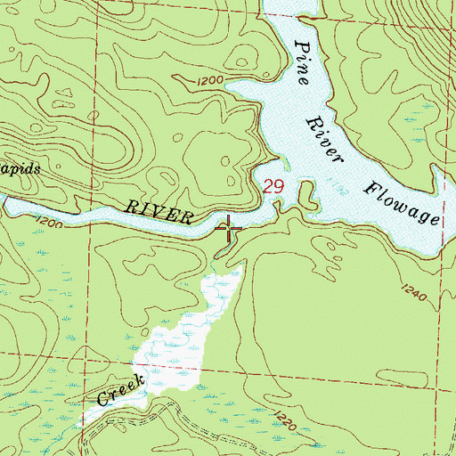 Topographic Map of Halls Creek, WI