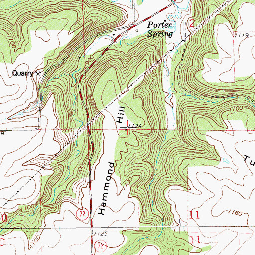 Topographic Map of Hammond Hill, WI