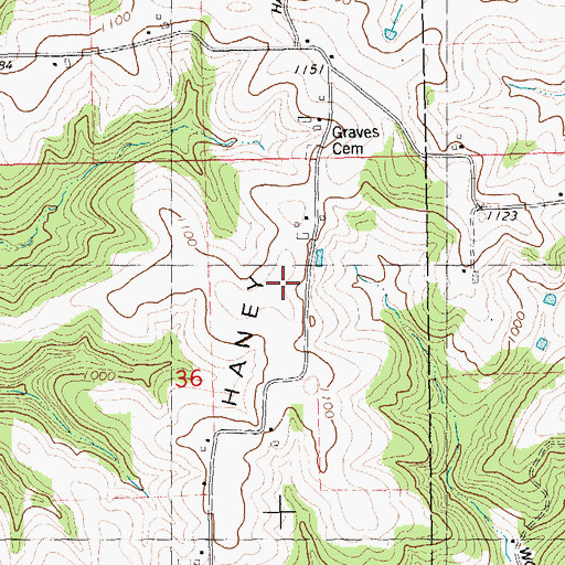 Topographic Map of Haney Ridge, WI