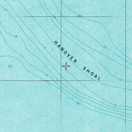 Topographic Map of Hanover Shoal, WI