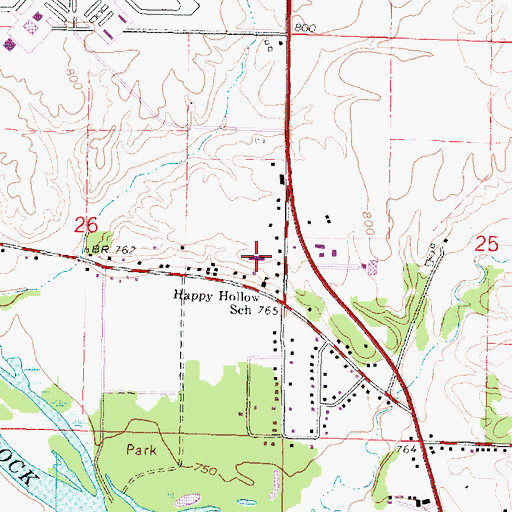 Topographic Map of Rock County Christian School, WI