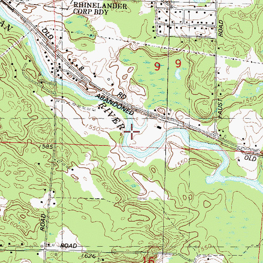 Topographic Map of Hardell Creek, WI
